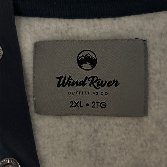 Wind River Cream Pullover with Blue Trim - Picture 2 of 3